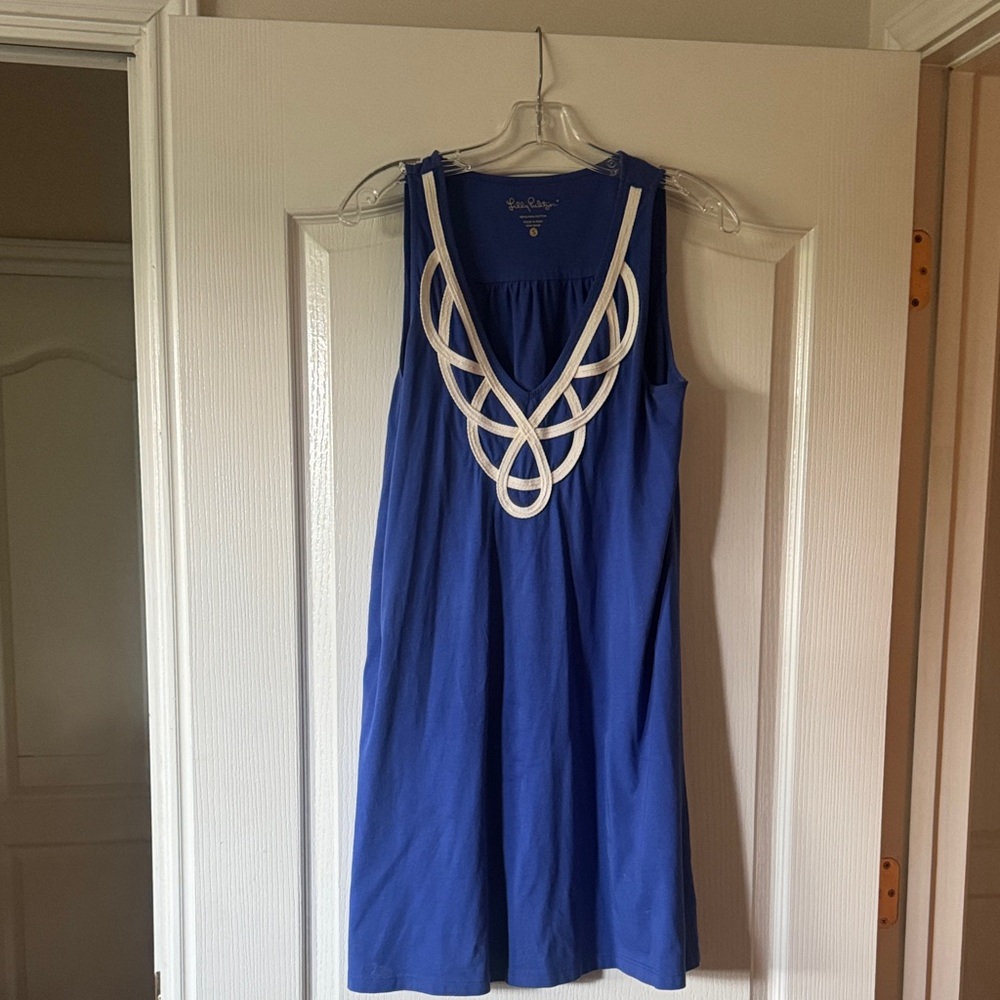 Lilly Pulitzer Royal Blue Dress with White Accents